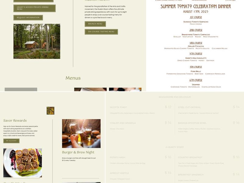 Chestnut Tavern Menu