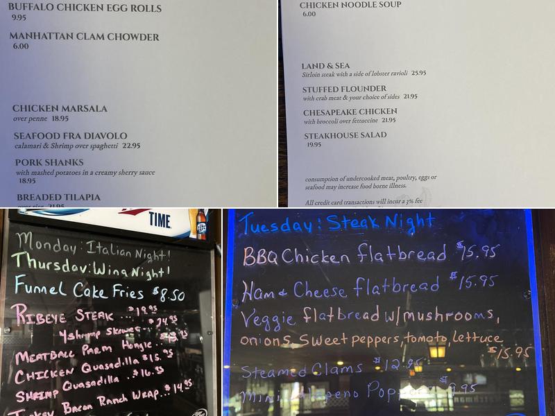 Dutchman Tavern Menu