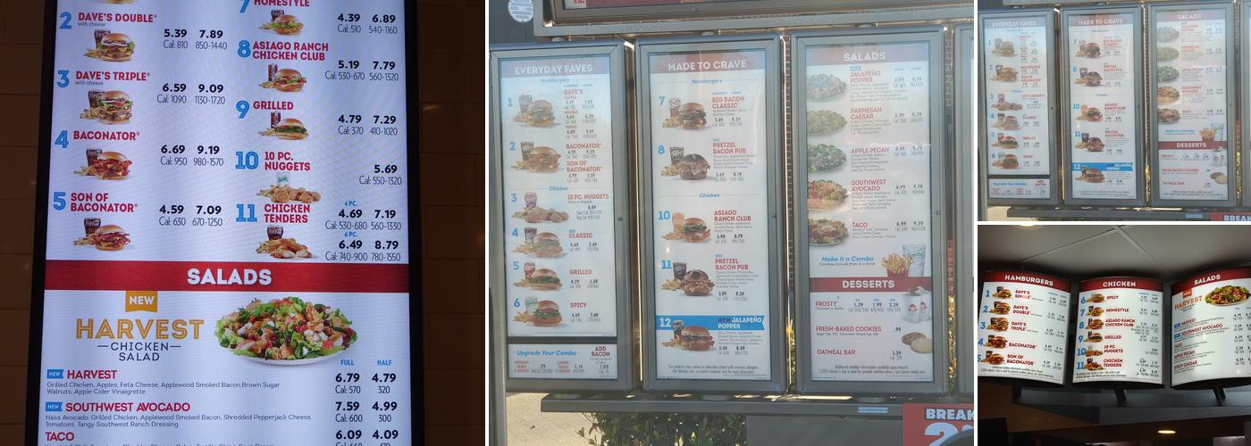 Wendy's Menu
