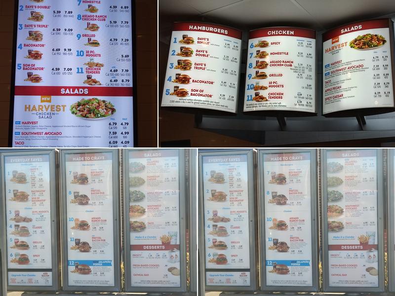 Wendy's Menu