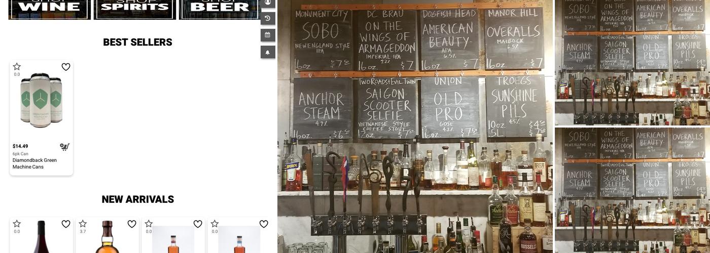 Grand Cru Bottle Shop Menu