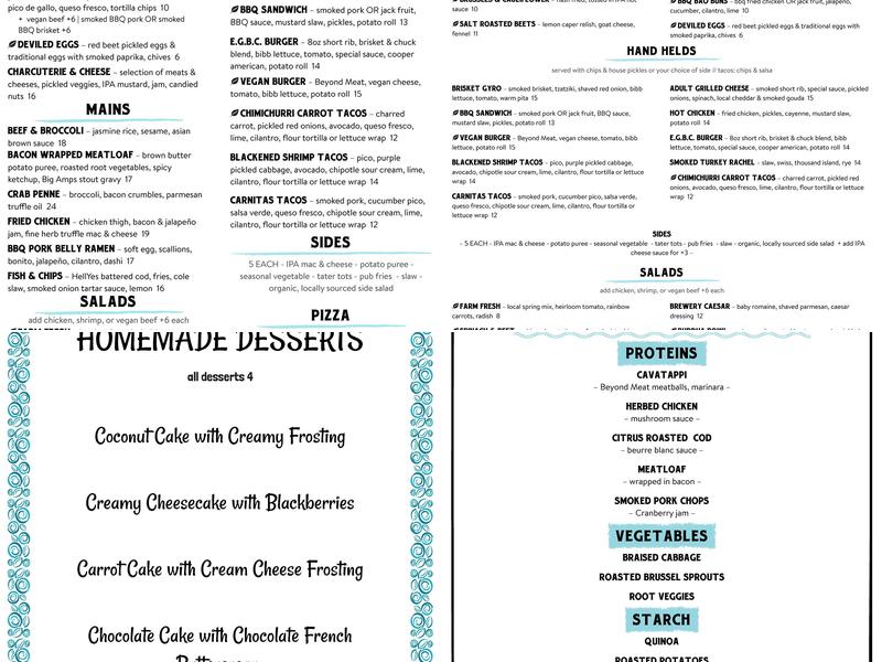 Ever Grain Brewing Co. Menu