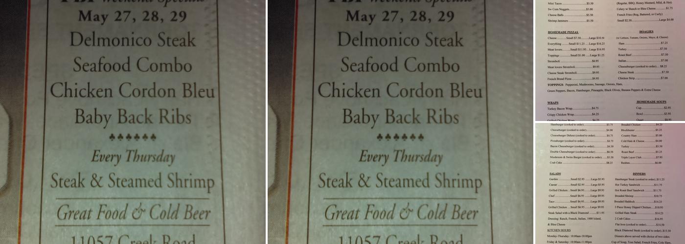 Fannettsburg Inn Menu