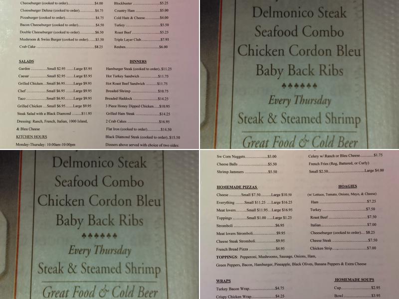 Fannettsburg Inn Menu