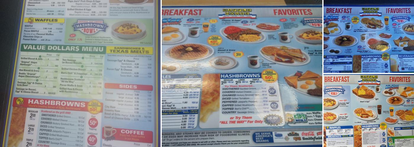 Waffle House Menu