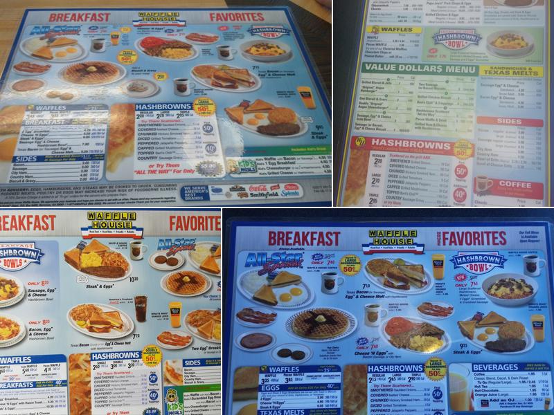 Waffle House Menu