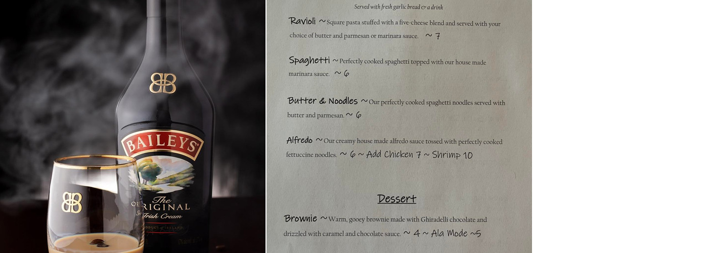 Wilson's Club Menu