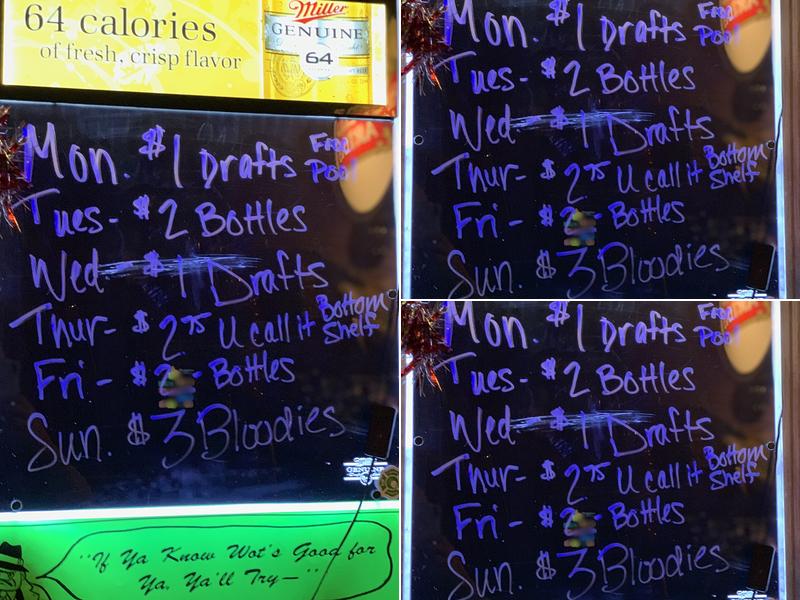 Rustic Inn Menu