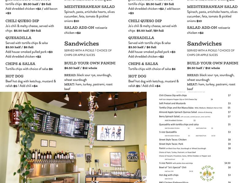 Hops on Tap Menu