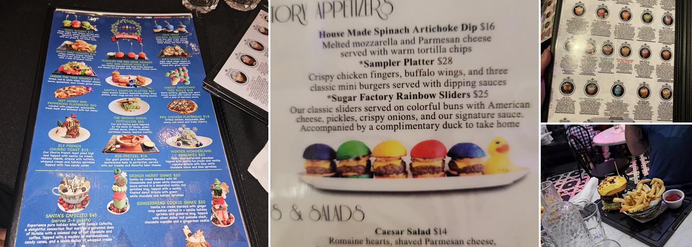 Sugar Factory Chicago-Rosemont Menu