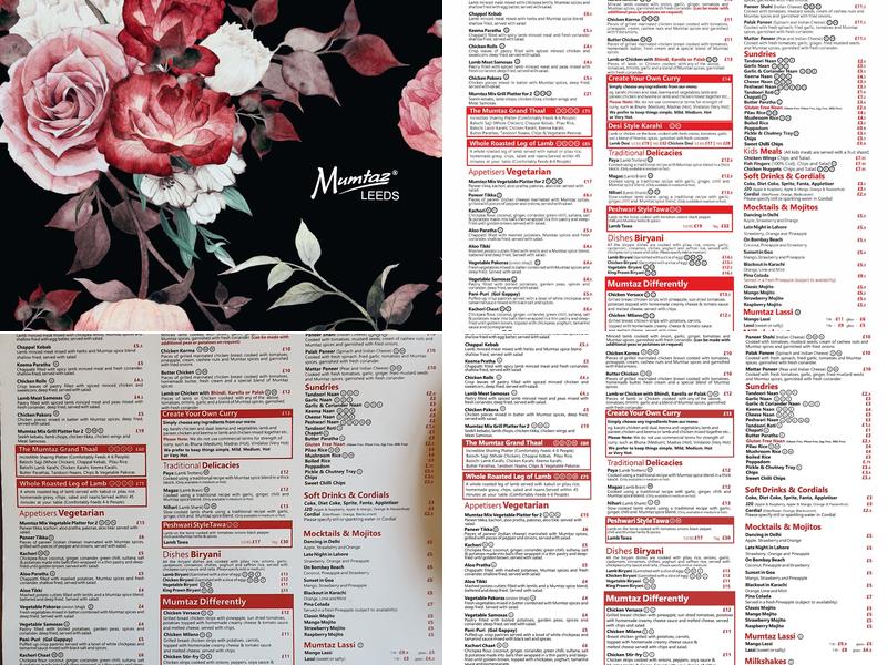 Mumtaz Leeds Menu