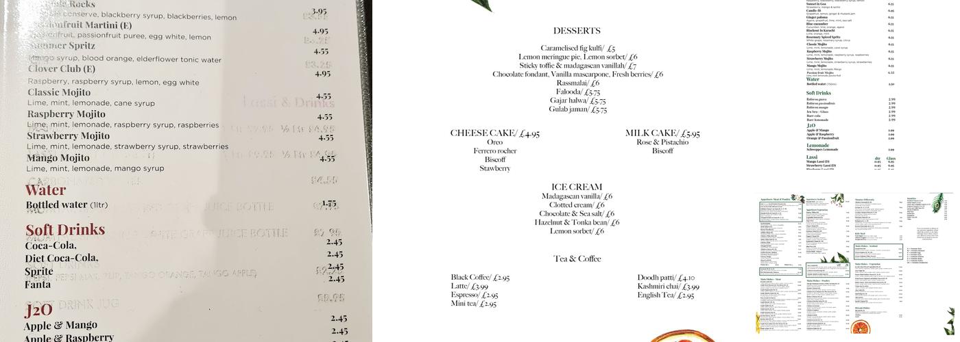Mumtaz Restaurant Bradford Menu