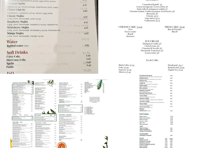 Mumtaz Restaurant Bradford Menu