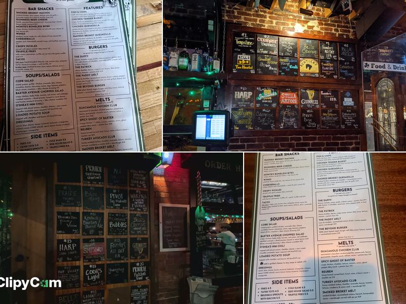 O'Shea's Irish Pub Menu