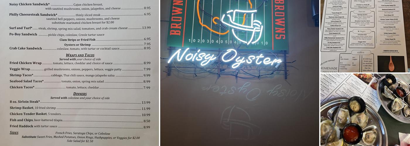 Noisy Oyster Pub Menu