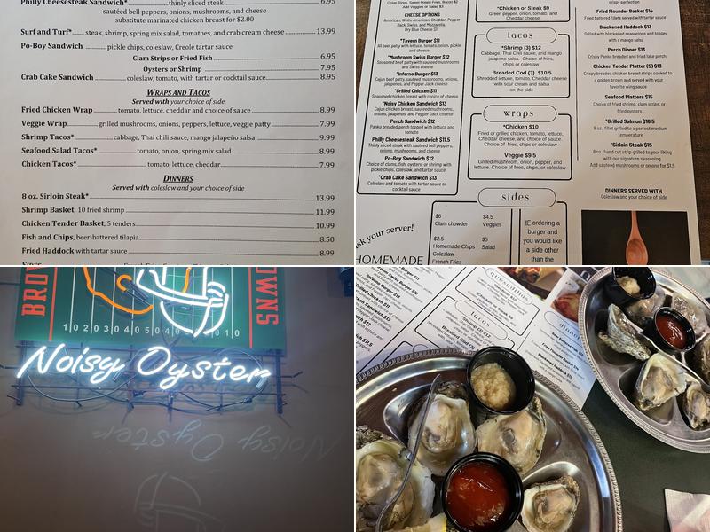 Noisy Oyster Pub Menu