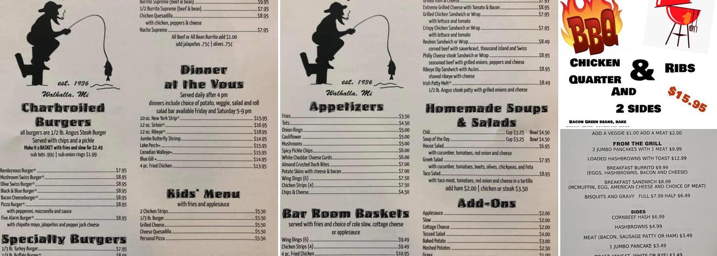 Rendezvous Bar Menu