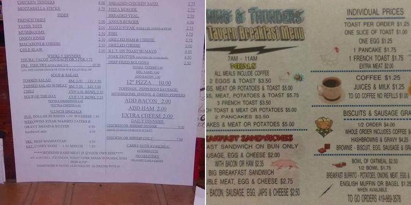 Lightning & Thunders Custar Menu