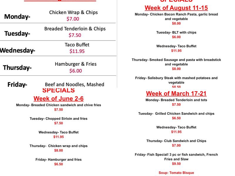 Wannemacher's Tavern Menu