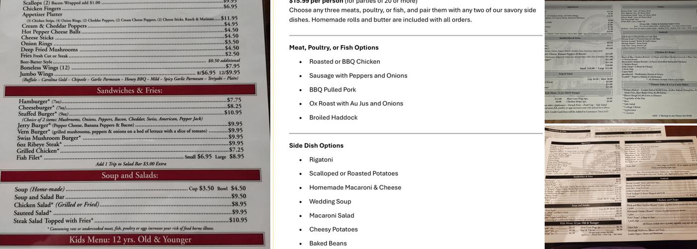 Normandy Inn Menu
