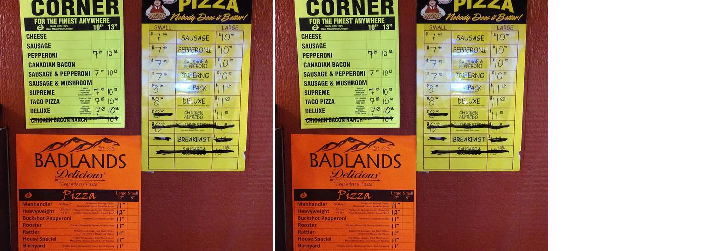 Dusty's Tavern Menu