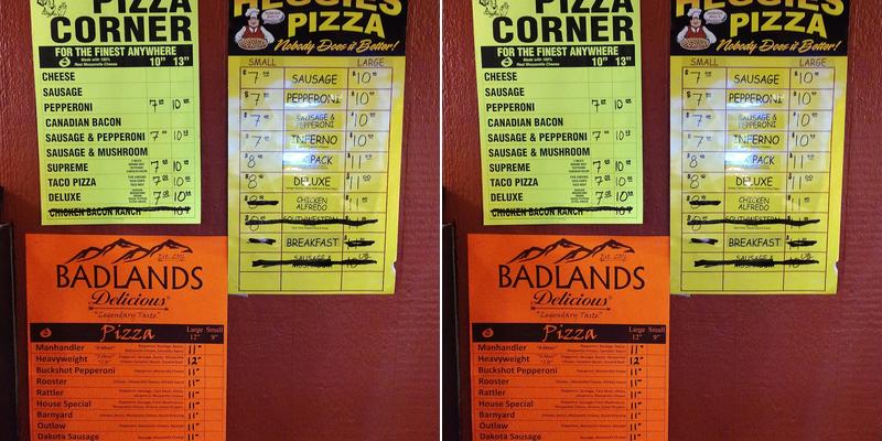 Dusty's Tavern Menu