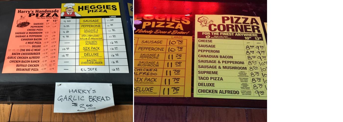 Grumpy's Bar Menu