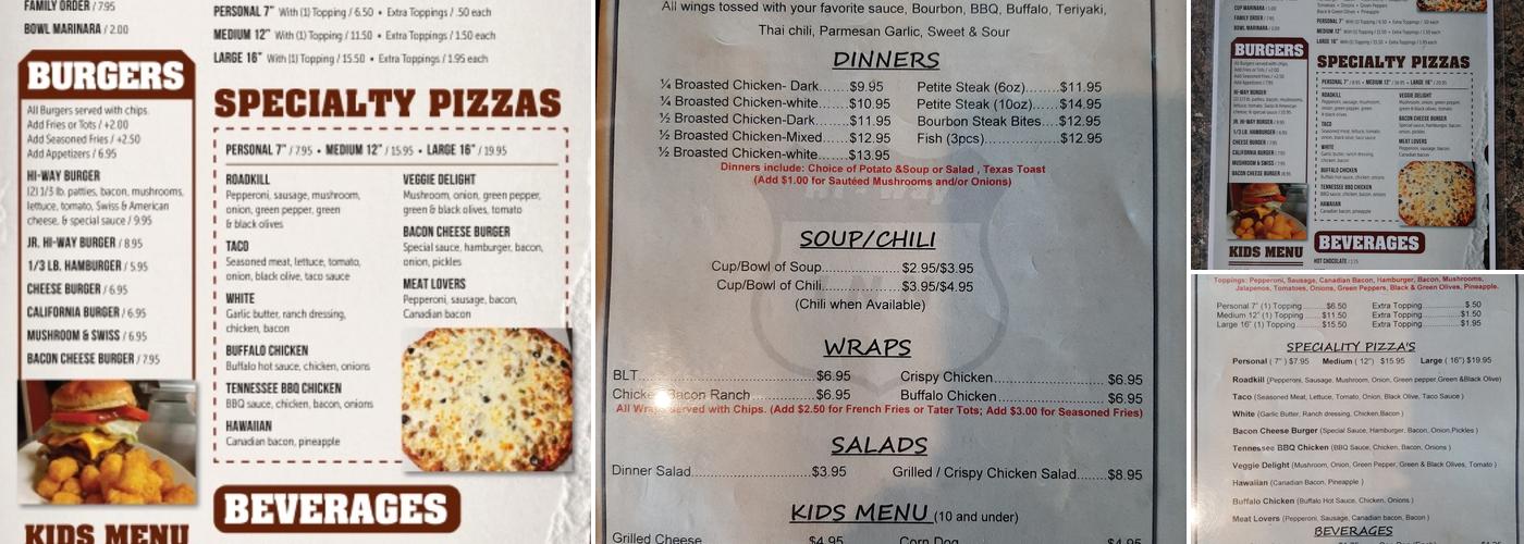 HI-Way Inn Menu