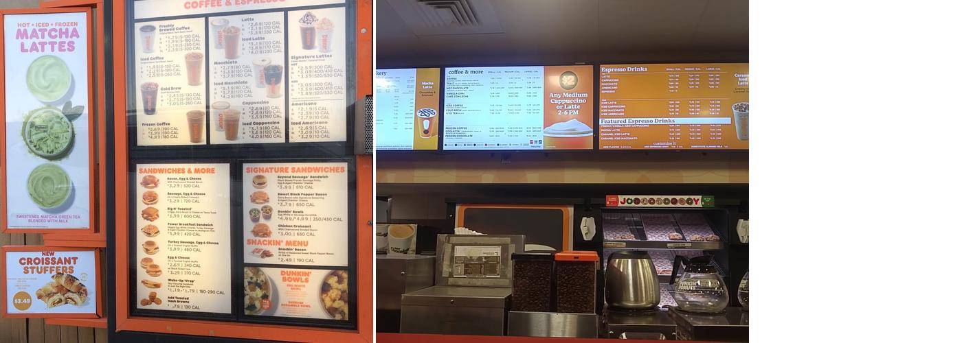 Dunkin' Menu