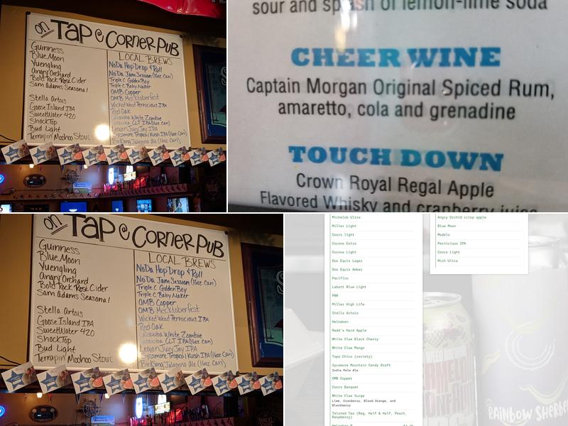 Corner Pub Menu
