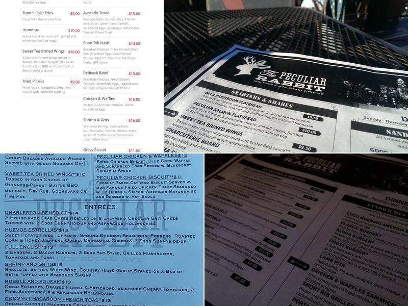 Peculiar Rabbit Menu