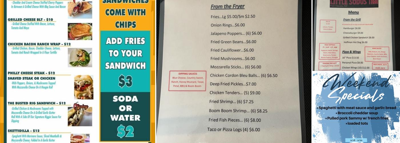 Little Sodus Inn Menu