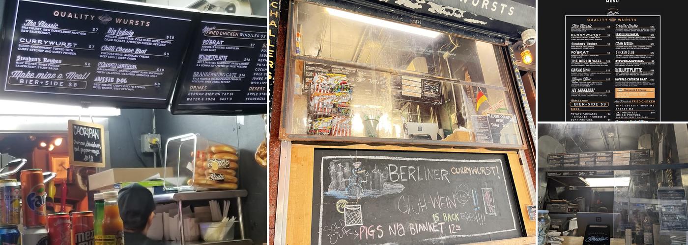 Schaller's Stube Sausage Bar Menu