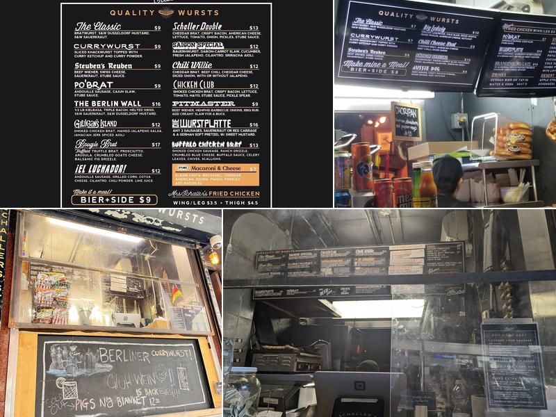 Schaller's Stube Sausage Bar Menu