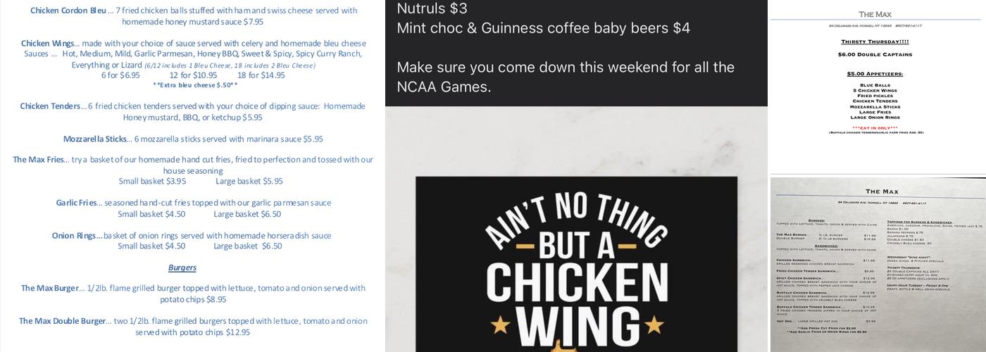 The MAX Menu