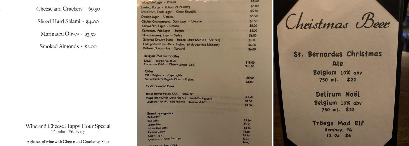 Rohall's Corner Menu