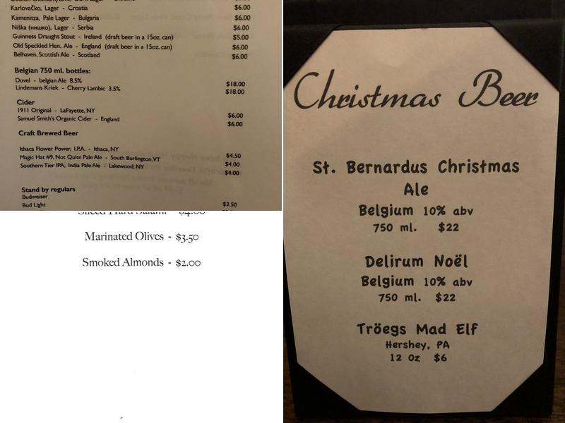 Rohall's Corner Menu