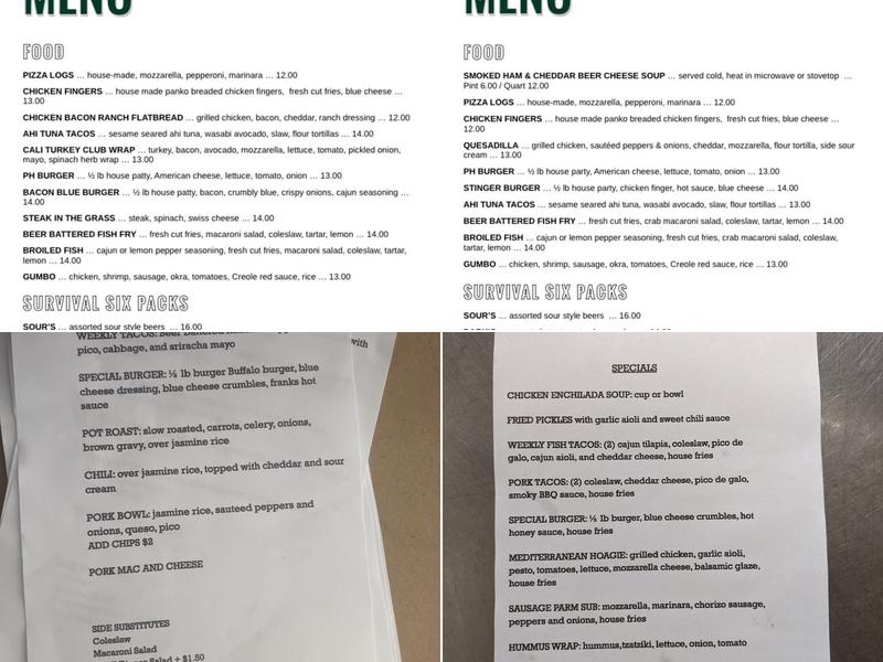 The Public House of Buffalo Menu