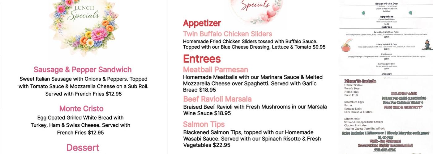 Milton Inn Menu