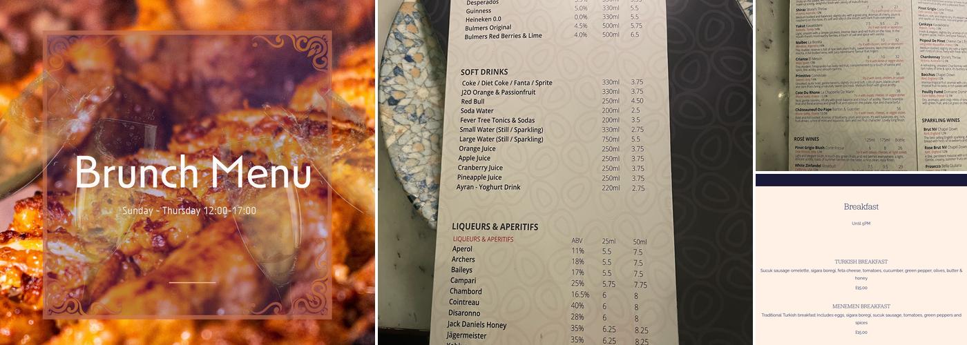 A La Turka Whitstable Menu