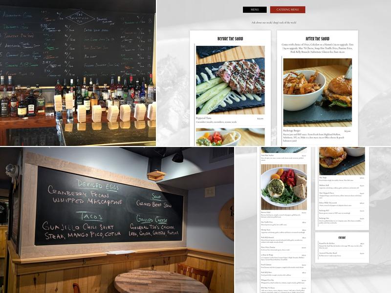 Backstage Pub Menu