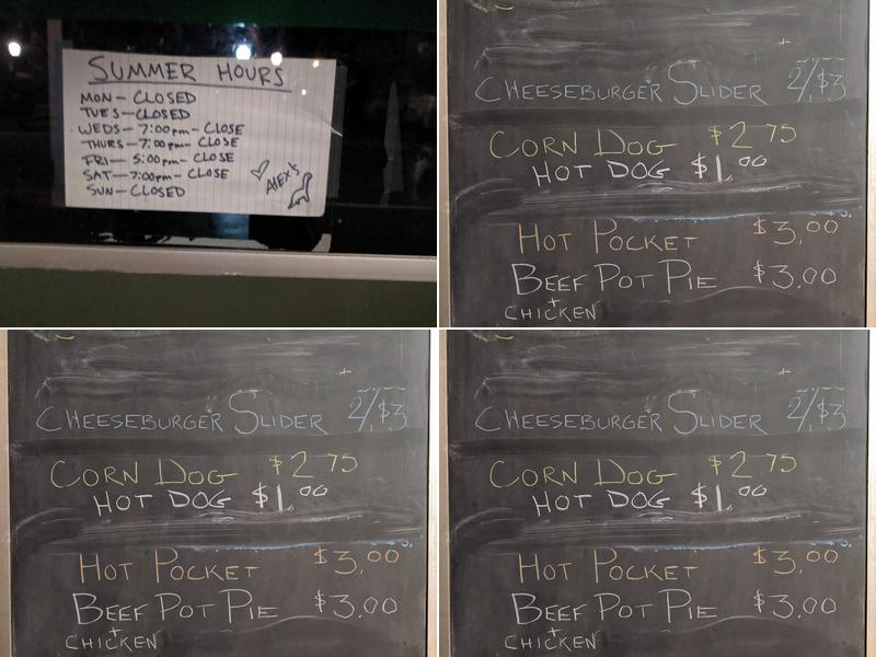 Alex's College Spot Menu