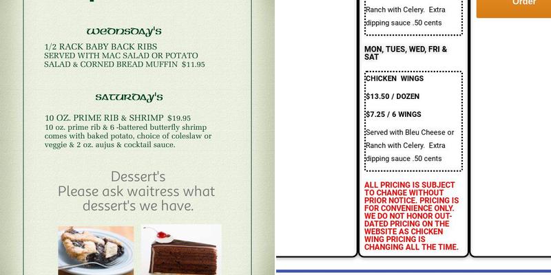 Just One More Menu