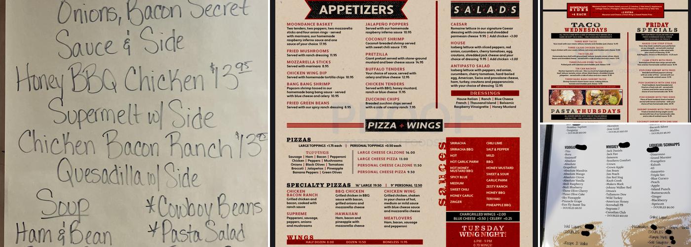 Moondance Restaurant Menu