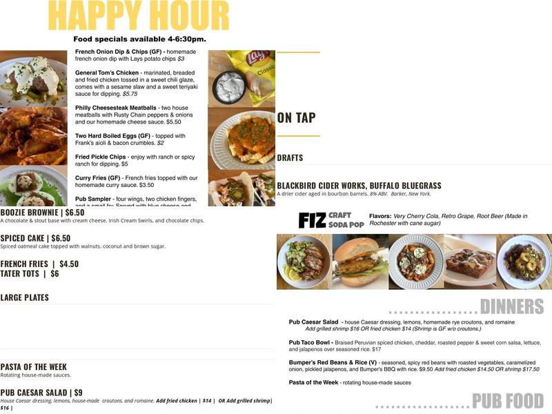 Calhoon's Pub Menu