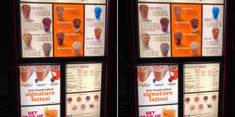 Dunkin' Menu