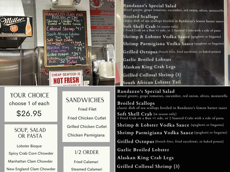 Randazzo's Clam Bar Menu
