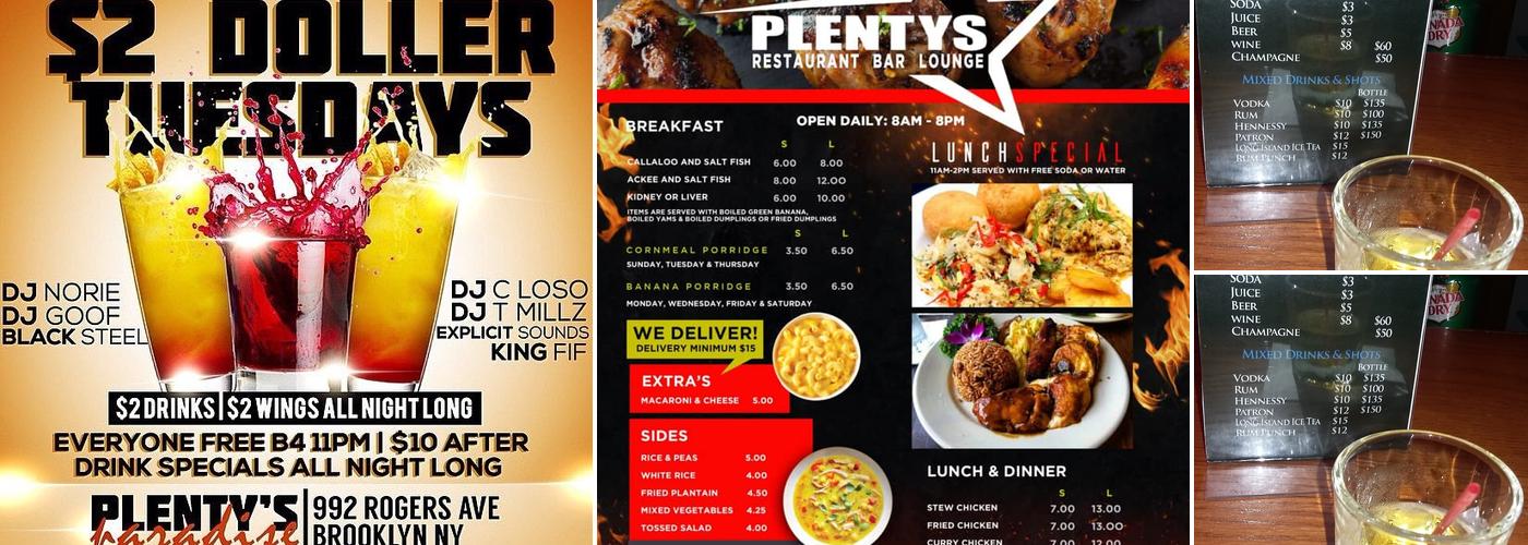 Plenty's Menu