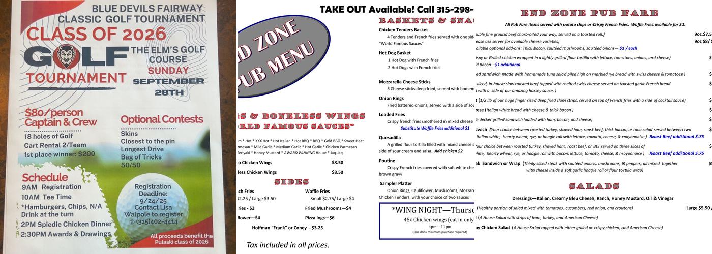 Endzone Menu