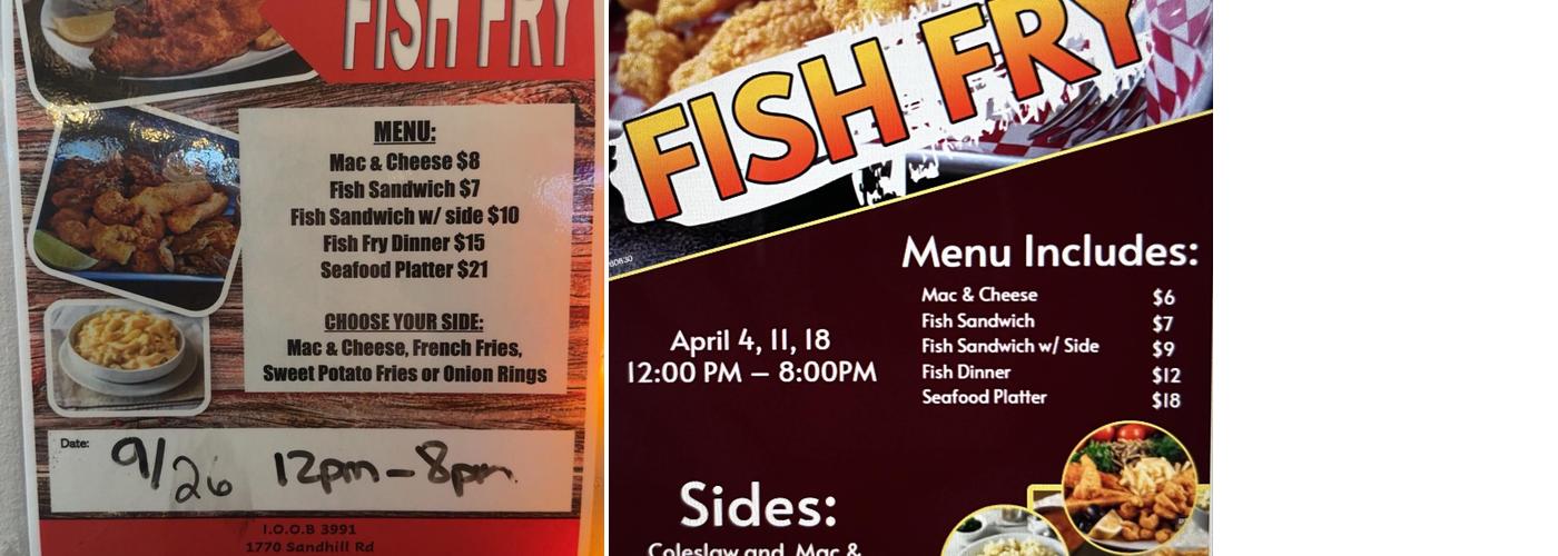 IOOB Club Chapter 3991 Menu